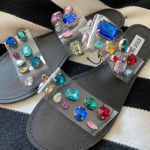 Steve Madden Shani rhinestone clear sandals - Picture 2 of 7